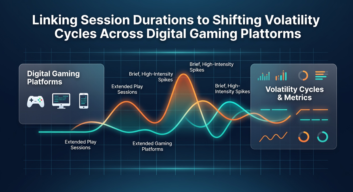 Analytics dashboard displaying correlations between player session lengths and volatility metrics across digital platforms