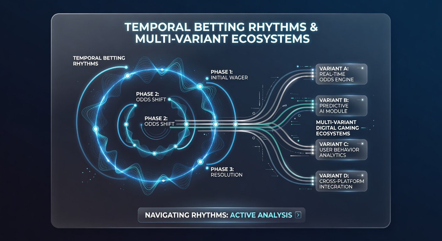 Infographic displaying temporal betting patterns across slot machines, roulette tables, and live blackjack streams in a unified digital interface