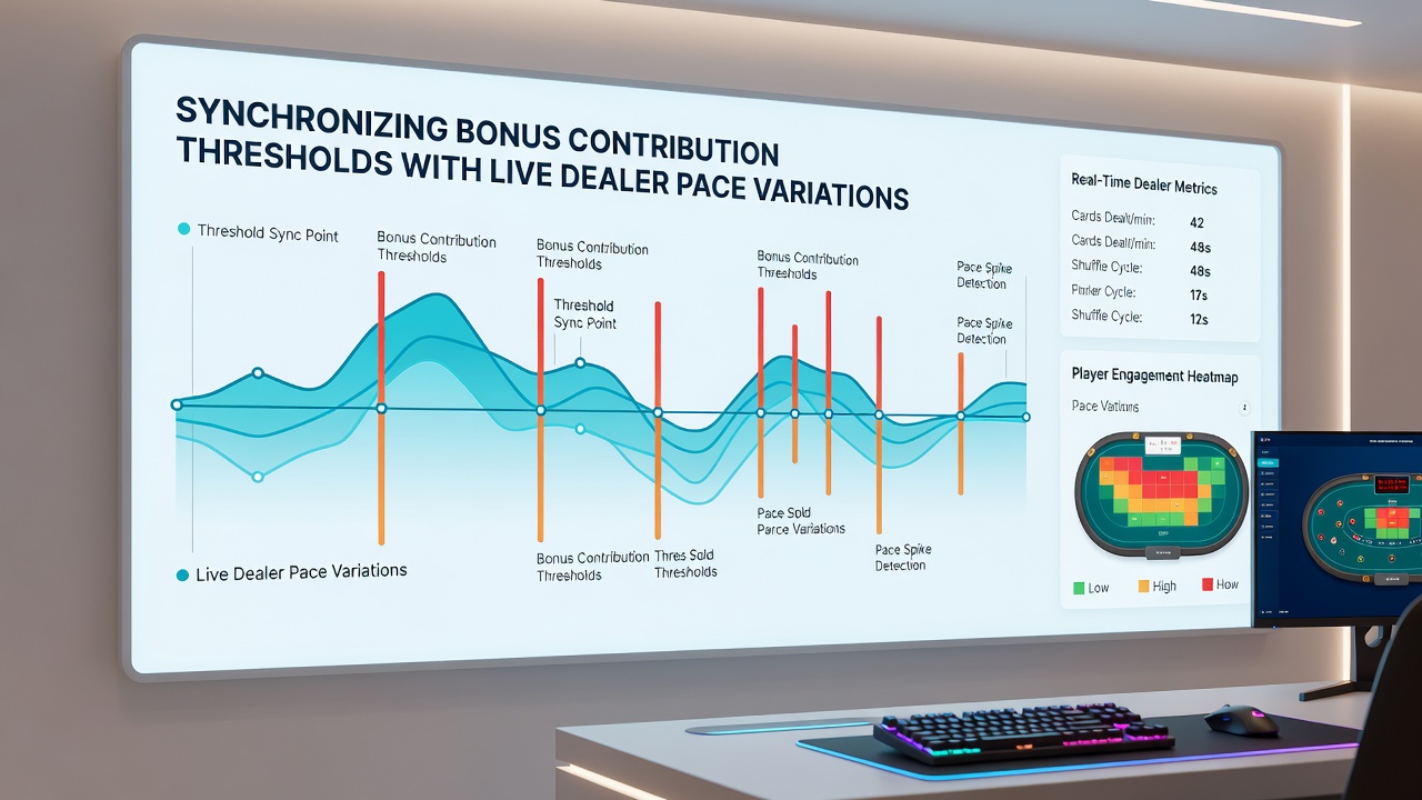 Live dealer studio interface with overlaid metrics showing pace detection and threshold adjustments