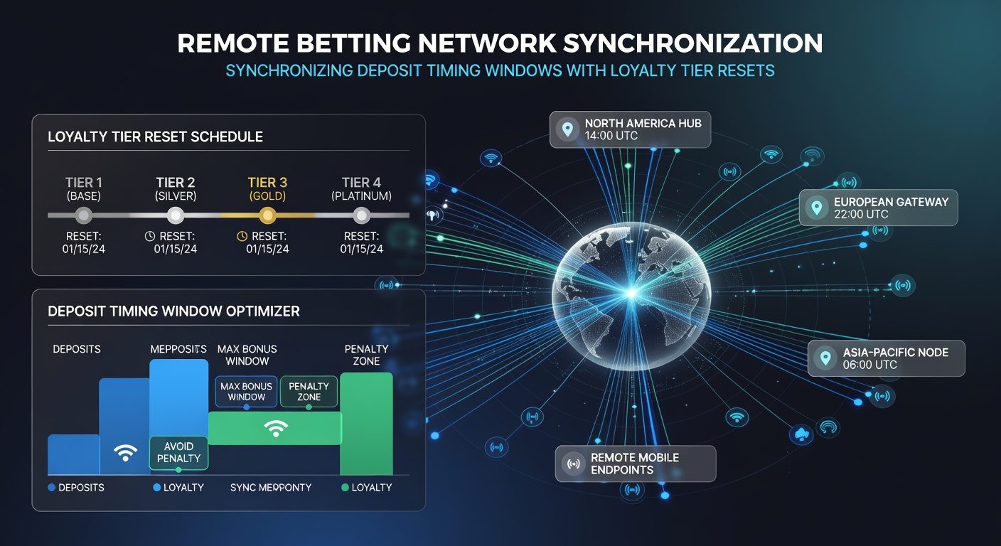 Technical diagram illustrating deposit window alignment with loyalty reset timelines across betting platforms