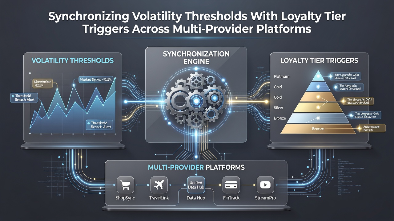 Screenshot of loyalty dashboard showing synchronized volatility and tier trigger settings